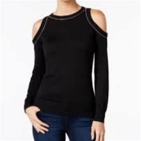 michael kors embellished cold shoulder sweater|Michael Kors sweaters outlet.